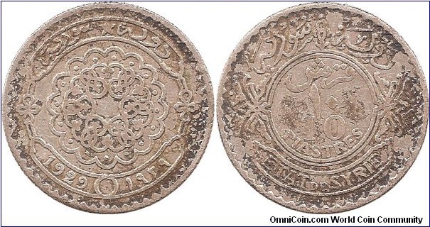 10 Piastres 1929 Syria