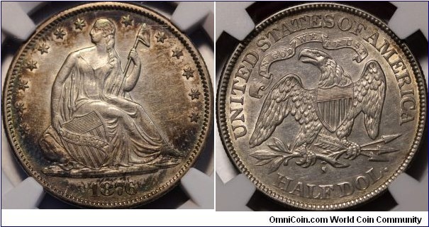 NGC AU53
1876-S seated half dollar