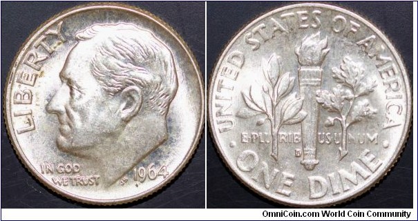 1964-D Roosevelt dime