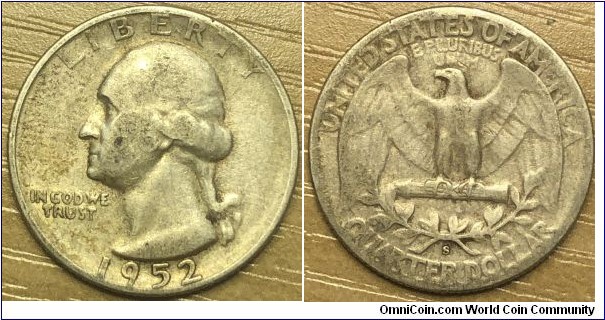 1952-S washington quarter