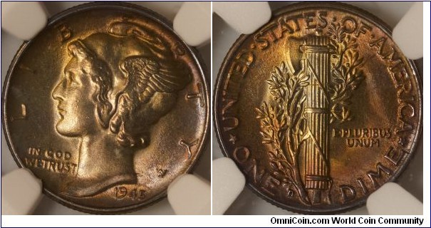 1945-D
NGC MS64 FB
