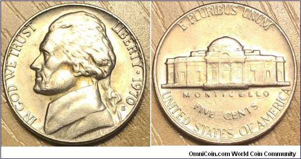 1970-S 
Jefferson nickel 