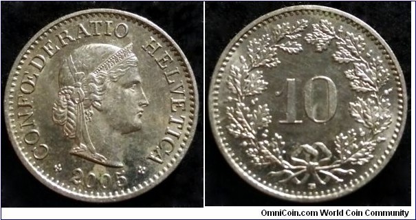 Switzerland 10 rappen.
2005 B