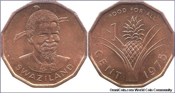 1 Cent 1975 Swaziland
