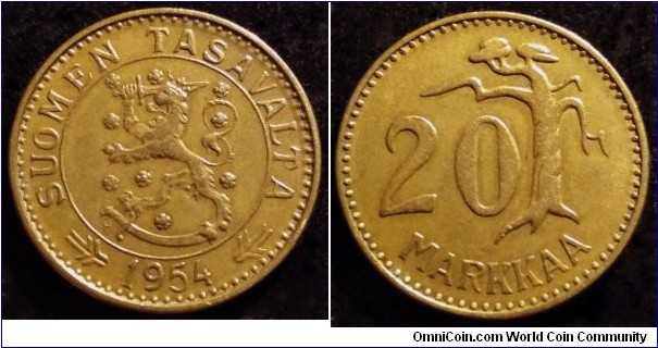 Finland 20 markkaa.
1954 H (II)