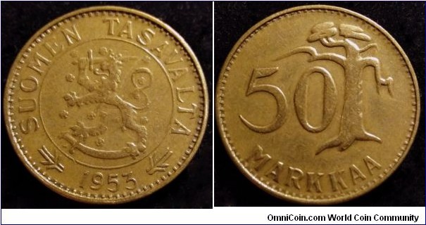 Finland 50 markkaa.
1953 H