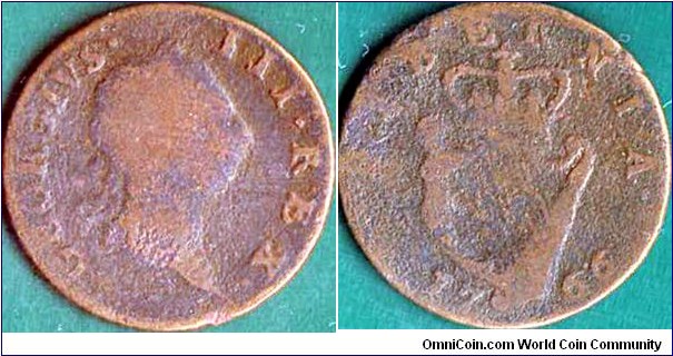 Ireland 1766 1/2 Penny.