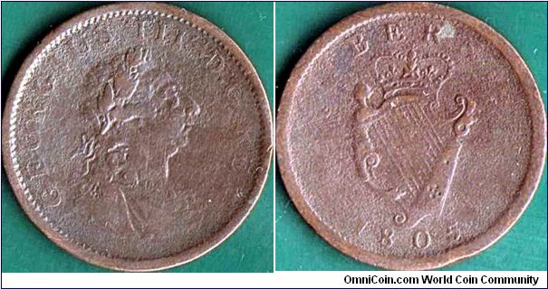 Ireland 1805 1 Penny.