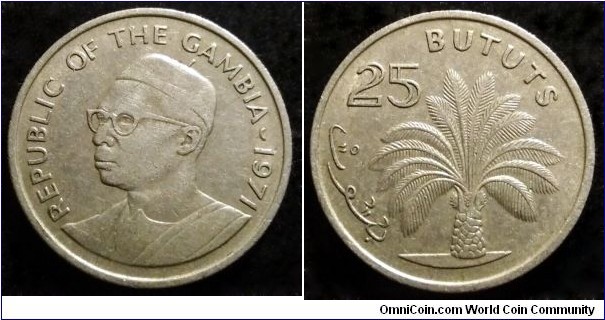 Gambia 25 bututs.
1971 (II)