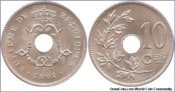 10 Centimes 1901 Belgium
