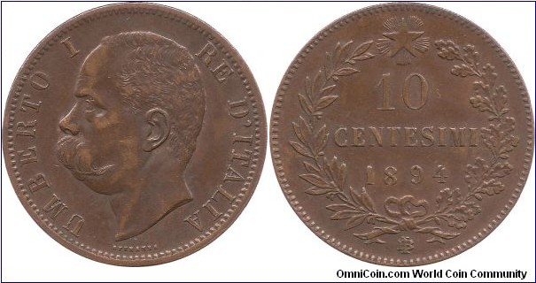 10 Centesimi 1894 Italy