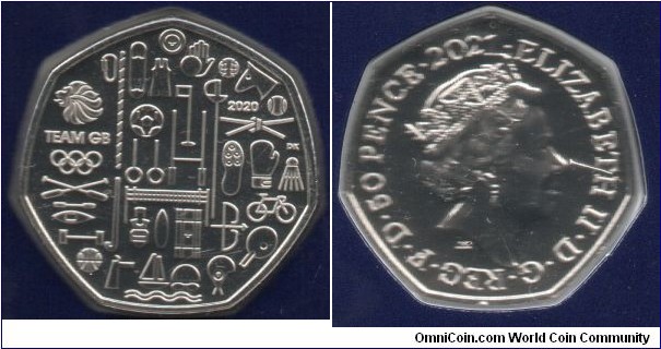 50p Team GB 2020, Tokyo Olympics
