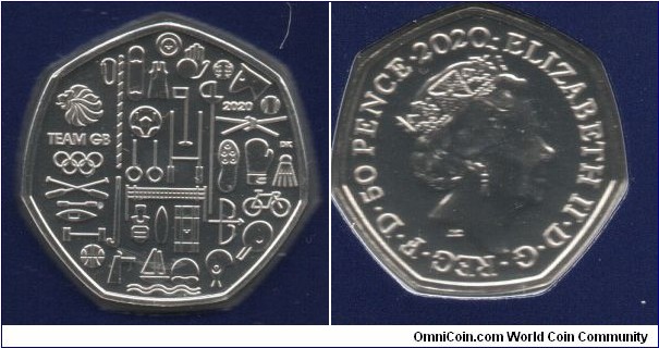 50p Team GB 2020, Tokyo Olympics 