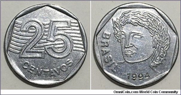 25 Centavos (Federative Republic of Brazil // Stainless Steel)