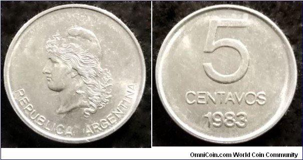 Argentina 5 centavos.
1983