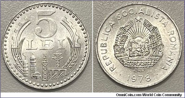 5 Lei (Socialist Republic of Romania // Aluminium)