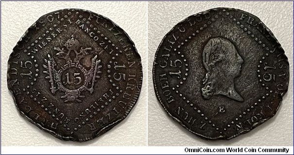 15 Kreutzer (Austrian Empire / Emperor Francis I // Copper 13.12g)