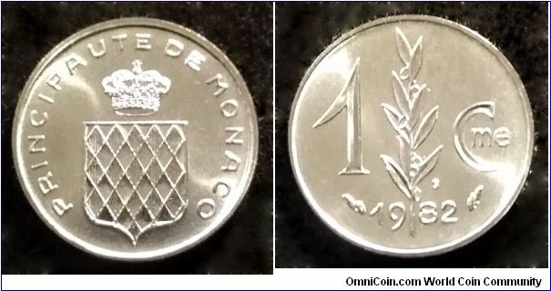 Monaco 1 centime.
1982, Mintage: 10.000 pcs.