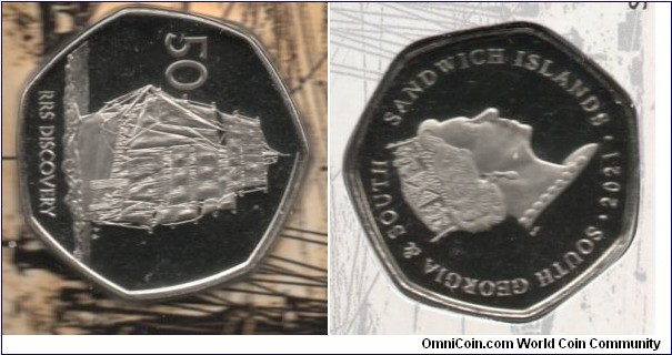 50p. 120th Anniversary of the Launch of RRS Discovery.
