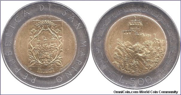 500 Lire 1988 San Marino