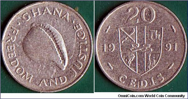 Ghana 1991 20 Cedis.