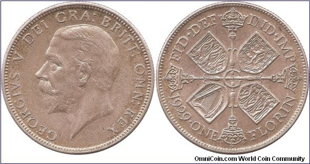 1 Florin 1929 United Kingdom