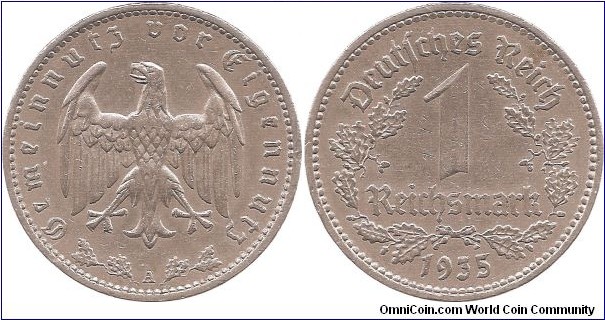 1 Reichsmark 1935 Berlin Mint