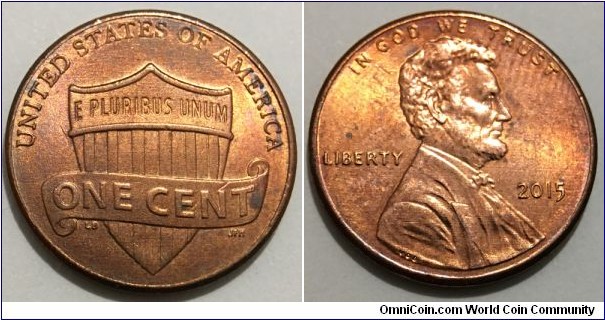 1 Cent (Federal State - USA / Lincoln Cent - Shield Reverse // Copper plated Zinc)