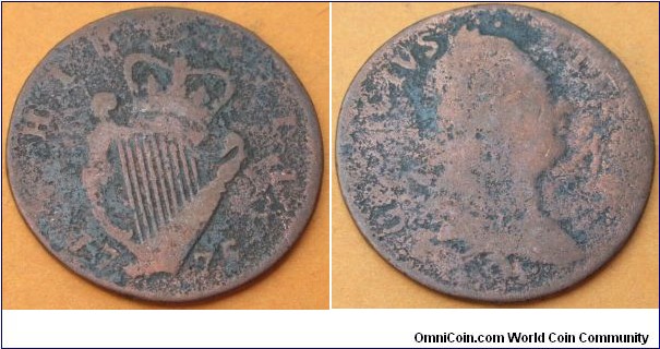 George III rish Half Penny