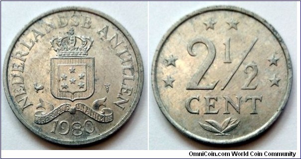 Netherlands Antilles 2 1/2 cent. 1980