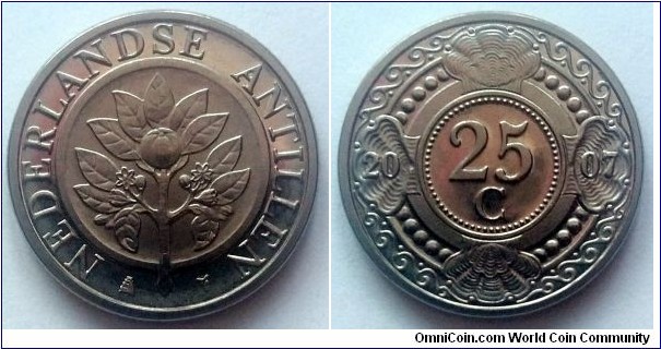 Netherlands Antilles 25 cent. 2007