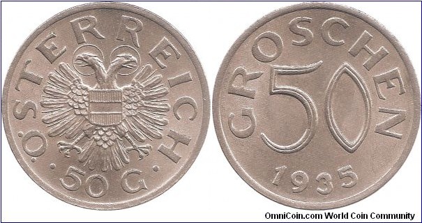 50 Groschen 1935 Austria