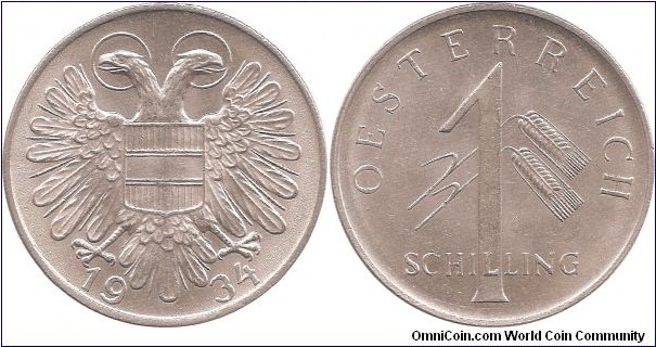 1 Schilling 1934 Austria