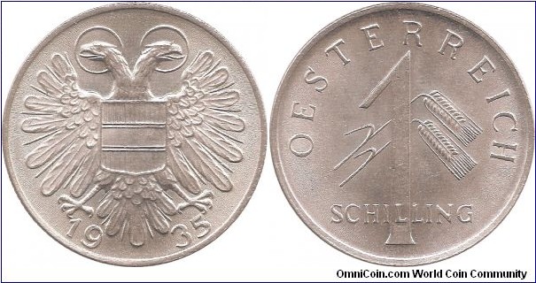 1 Schilling 1935 Austria