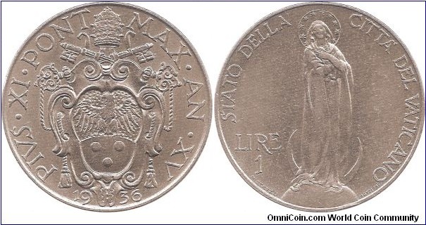 1 Lire 1936 Vatican