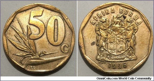 50 Cents (Republic of South Africa // Bronze plated Steel)