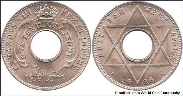 1/10 Penny 1936 British West Africa