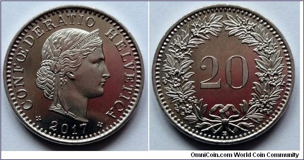 Switzerland 20 rappen.
2017 B