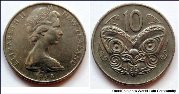 New Zealand 10 cents.
1978