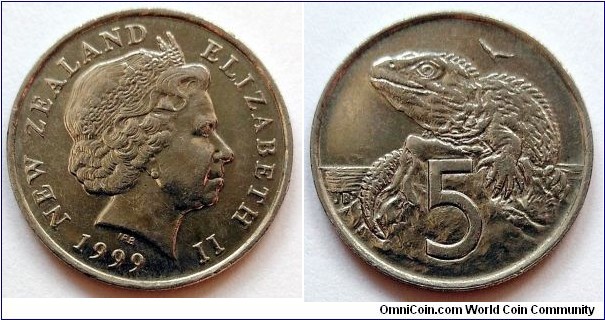 New Zealand 5 cents.
1999