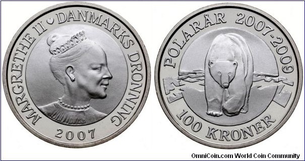 Denmark 100 Kroner - Polar Year.