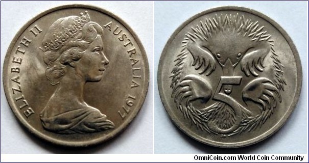 Australia 5 cents.
1977 (II)