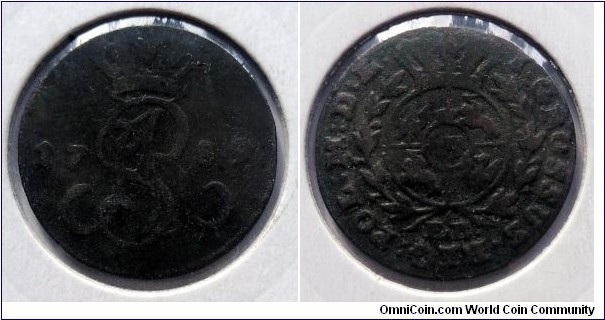Grosz koronny 1789 EB. Stanisław August Poniatowski. Polish-Lithuanian Commonwealth.	