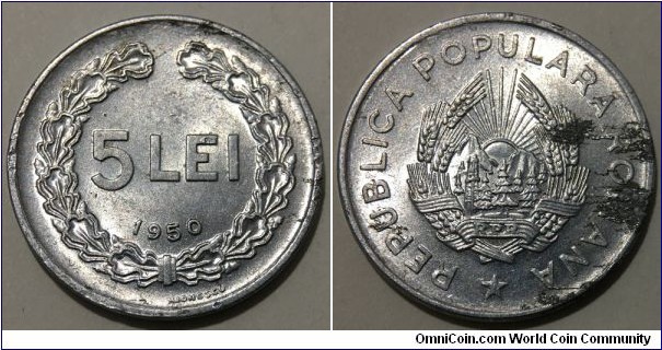 5 Lei (People's Republic of Romania // Aluminium)