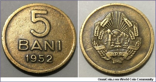 5 Bani (People's Republic of Romania // Nickel Brass) 