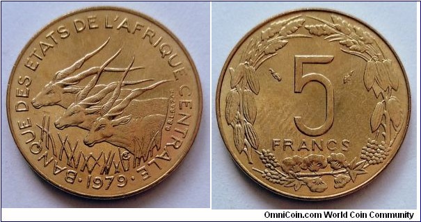 Central African States 5 francs. 1979 (III)