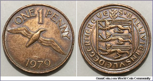 1 Penny (Bailiwick of Guernsey - British Crown Dependencies / Queen Elizabeth II // Bronze 3.56g) 