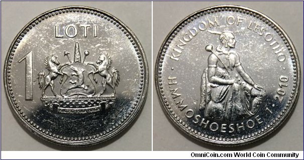1 Loti (Kingdom of Lesotho / King Letsie III // Nickel plated Steel)
