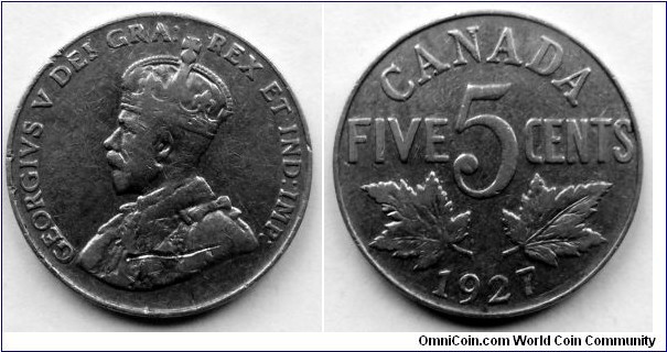 Canada 5 cents.
1927