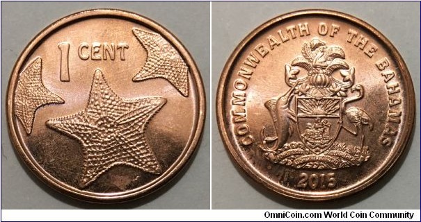 1 Cent (Commonwealth of the Bahamas / Queen Elizabeth II // Copper plated Steel) 